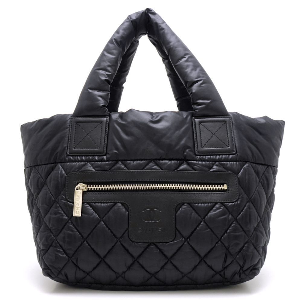 Chanel Coco Coon Tote Bag PM Nylon x Leather Black